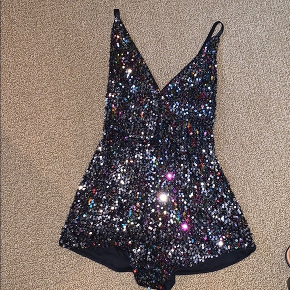 Forever 21 Pants - Multicolored Sparkly Romper